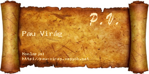 Pau Virág névjegykártya